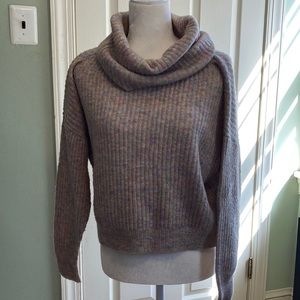 Cowl turtleneck sweater